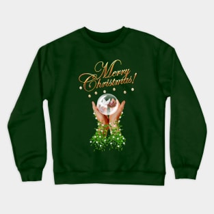 Merry Christmas Greeting. Pegasus, The Helping Hand Crewneck Sweatshirt